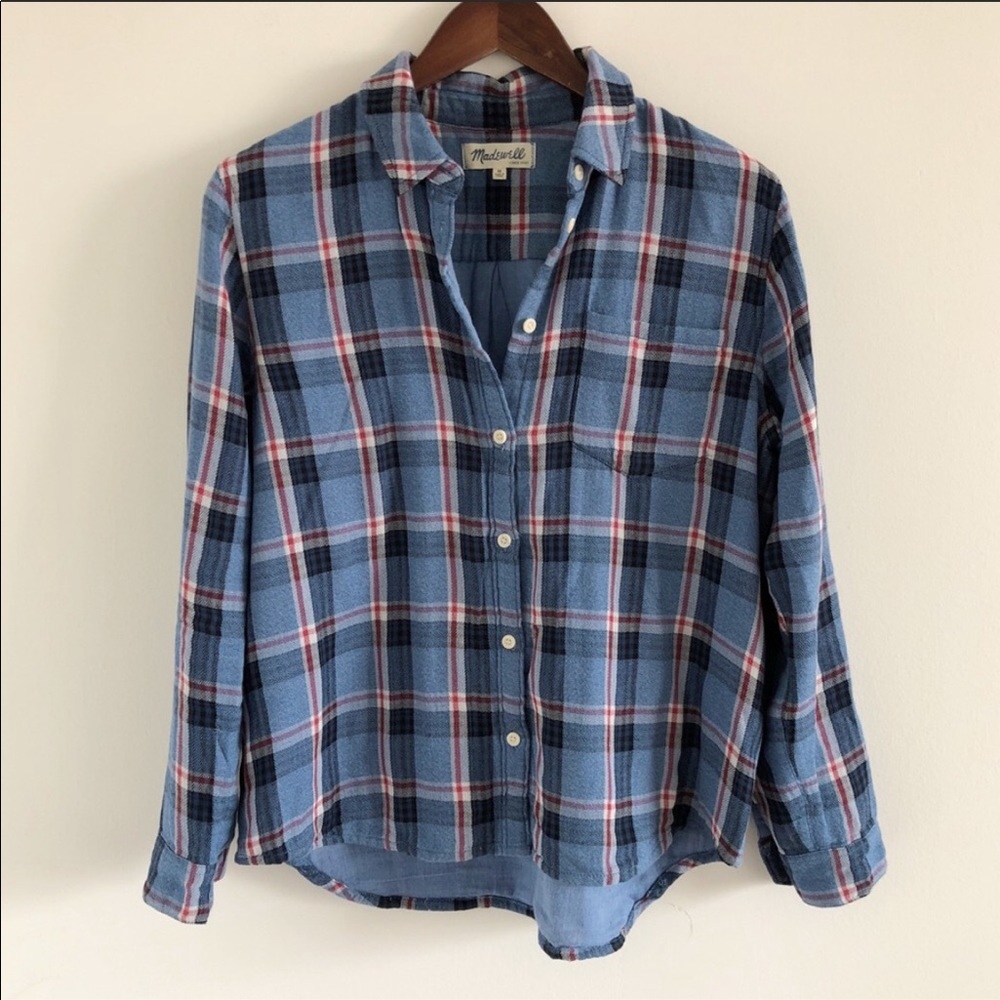 MADEWELL - Flannel - Blue - Plaid - Button Down